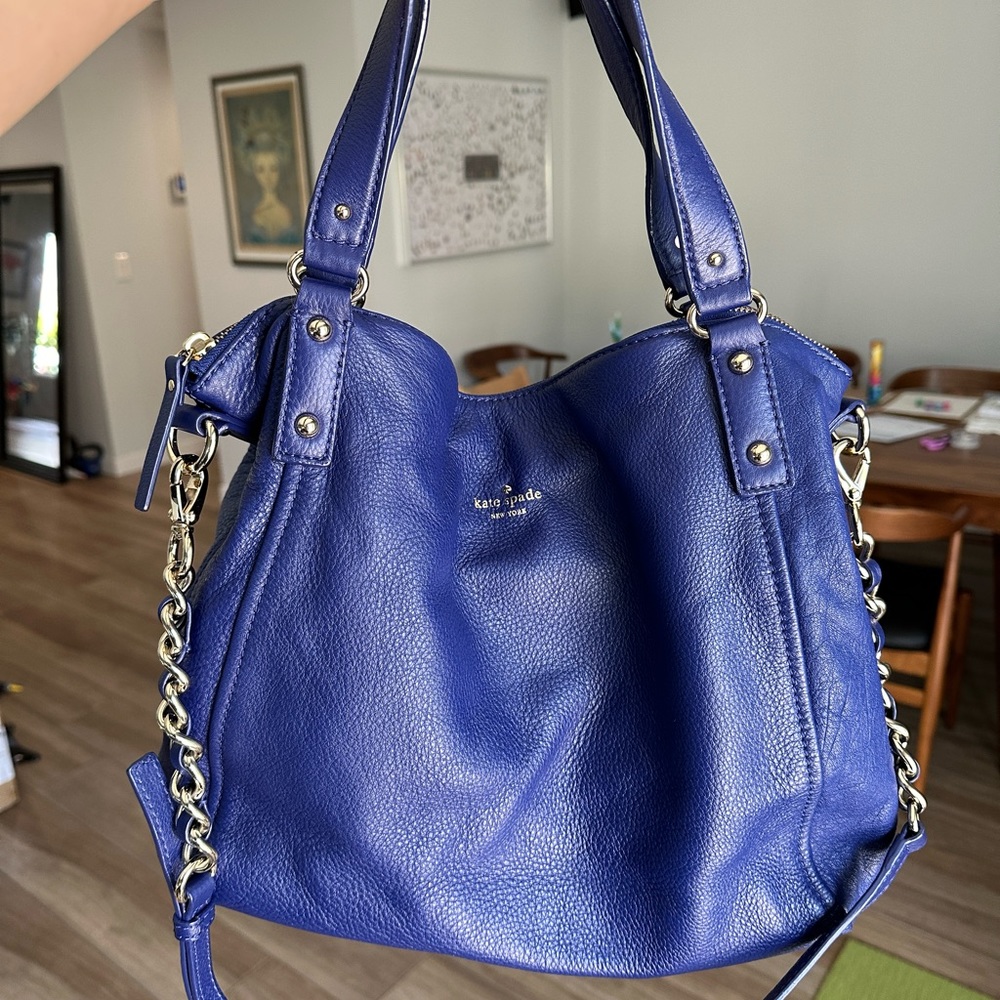 Kate Spade Large Crossbody Shoulder Tote Bag Blue